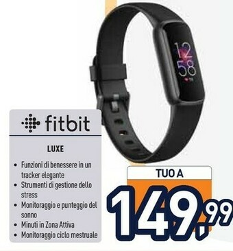 Unieuro Fitbit Luxe offerta