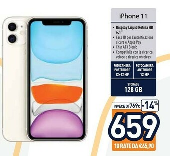Unieuro Apple Iphone 11 offerta