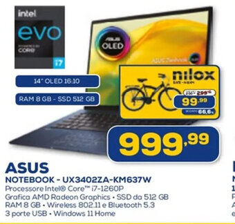 Euronics ASUS NOTEBOOK - UX3402ZA-KM637W offerta