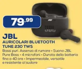Euronics JBL AURICOLARI BLUETOOTH TUNE 230 TWS offerta