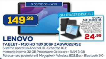 Euronics LENOVO TABLET - M10 HD TBX306F ZA6W0224SE offerta