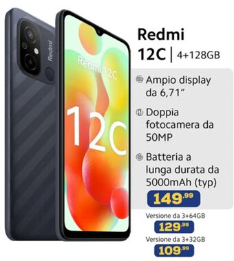 Euronics Redmi 12C | 4+128GB offerta