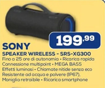 Euronics SONY SPEAKER WIRELESS - SRS-XG300 offerta