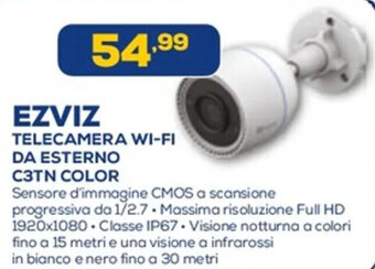 Euronics EZVIZ TELECAMERA WI-FI DA ESTERNO C3TN COLOR offerta