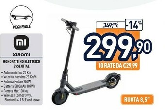 Unieuro Xiaomi Monopattino Elettrico Essential offerta