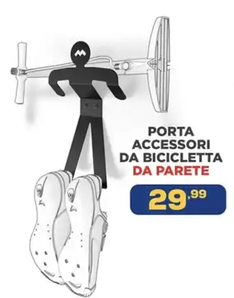 Euronics Meliconi PORTA ACCESSORI DA BICICLETTA DA PARETE offerta