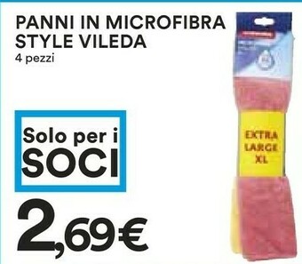 Coop Vileda Panni In Microfibra Style offerta