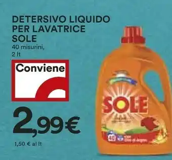 Coop Sole Detersivo Liquido Per Lavatrice 40 Misurini offerta