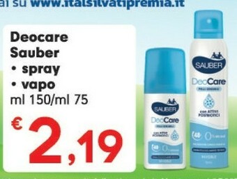 Despar Sauber Deodorante offerta
