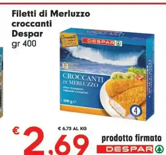 Despar Filetti di merluzzo offerta