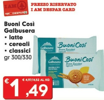 Despar Galbusera Biscotti offerta