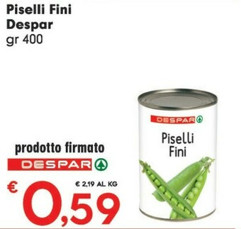 Despar Fini Modena Piselli offerta