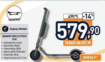 Unieuro Ninebot by segway Ninebot KickScooter E45E offerta