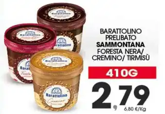 Interspar BARATTOLINO PRELIBATO SAMMONTANA FORESTA NERA/ CREMINO/ TIRMISÙ 410G offerta