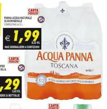 Supermercati Agorà Panna - Acqua Minerale Naturale Oligominerale offerta