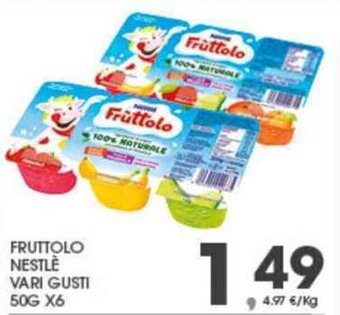 Interspar FRUTTOLO NESTLÈ VARI GUSTI 50G X6 offerta
