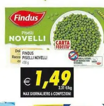 Supermercati Agorà Findus Piselli Novelli 450 G(ml) offerta