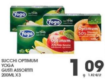Interspar SUCCHI OPTIMUM YOGA GUSTI ASSORTITI 200ML X3 offerta