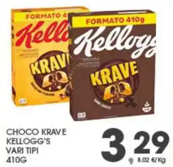 Interspar CHOCO KRAVE KELLOGG'S VARI TIPI 410G offerta