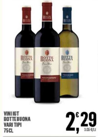 Interspar VINI IGT BOTTEBUONA VARI TIPI 75CL offerta