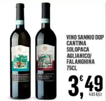 Interspar VINO SANNIO DOP CANTINA SOLOPACA AGLIANICO/ FALANGHINA 75CL offerta