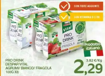 Interspar PRO DRINK DESPAR VITAL AGRUMI/ BIANCO/FRAGOLA 100G X6 offerta