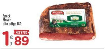 Crai Speck Moser alto adige IGP offerta