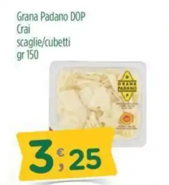 Crai Grana Padano DOP Crai scaglie/cubetti gr 150 offerta