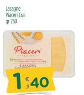 Crai Lasagne Piaceri Crai gr 250 offerta