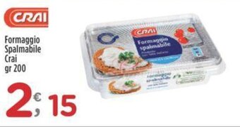 Crai Formaggio Spalmabile Crai gr 200 offerta