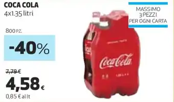 Coop COCA COLA 4x1.35 litri offerta