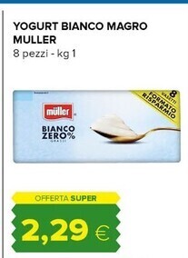 Tigre Muller yogurt bianco magro offerta
