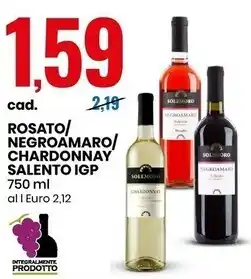 Eurospin Integralmente prodotto rosato/negroamaro/chardonnay salento igp offerta