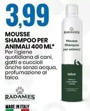 Radames mousse shampoo per animali 400 ml