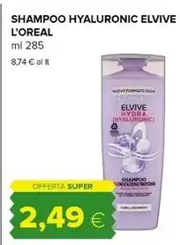 Tigre L'oreal shampoo hyaluronic elvive offerta