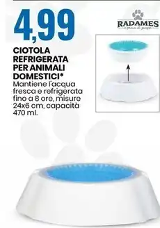 Eurospin Radames ciotola refrigerata per animali domestici offerta