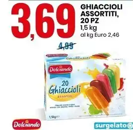 Dolciando ghiaccioli assortiti, 20 pz
