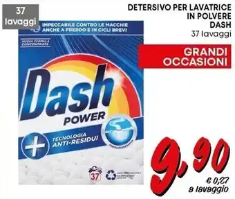 Pam Dash detersivo per lavatrice in polvere offerta