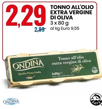 Eurospin Ondina tonno all'olio extra vergine di oliva offerta