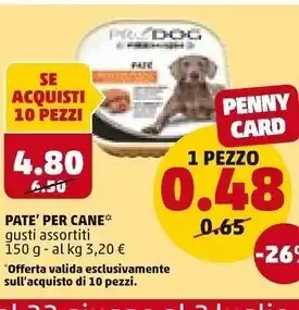 PENNY Prodog pate per cane offerta