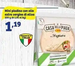 In'S Mercato Crm mini piadina con olio extra vergine di oliva offerta