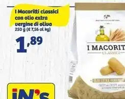 In'S Mercato Macoritto valentino i macoritti classici con olio extra vergine di oliva offerta