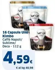 Ok Sigma Kimbo 16 capsule uno offerta