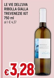 Famila Le vie dell'uva ribolla gialla trevenezie igt 750 ml offerta