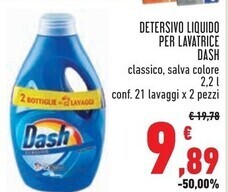 Conad City Dash detersivo liquido per lavatrice offerta
