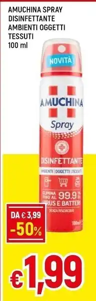 Famila Amuchina spray disinfettante ambienti oggetti tessuti 100 ml offerta