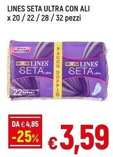 Famila Lines seta ultra con ali x 20/22/28/32 pezzi offerta