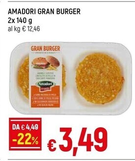 Famila Amadori gran burger 2x 140 g offerta