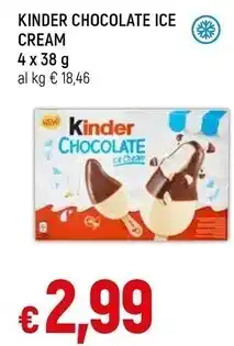 Famila Ferrero kinder chocolate ice cream 4 x offerta