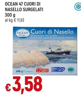Famila Ocean 47 cuori di nasello surgelati 300 g offerta